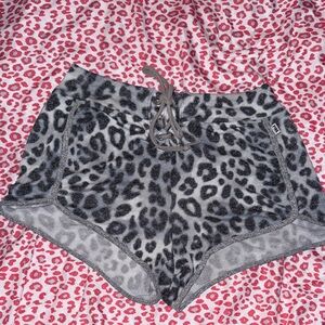 PINK leopard shorts